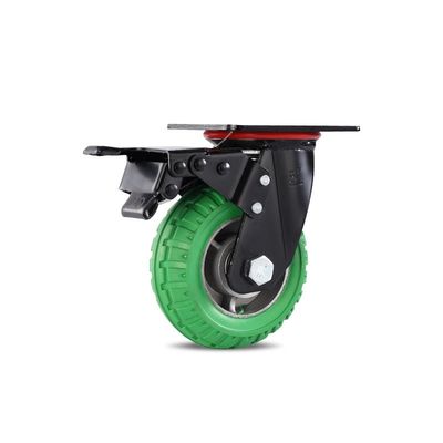Heavy Duty Solid Rubber Caster Wheel Industrial Trolley Wheels Custom Size