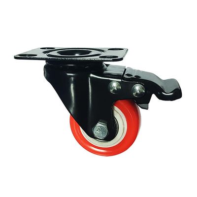 Plate Threaded Stem Light Duty Caster Wheels Swivel Castor With Brake