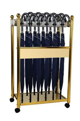 Hotel Lobby 12 18 Heads Umbrella Stand Holder Stainless Steel Wet Umbrella Hanging Rack