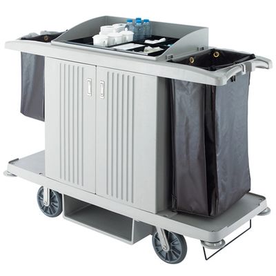 Multi Functional Luxury Hotel Cleaning Carts Room Housekeeping Trolley Commercial Grade