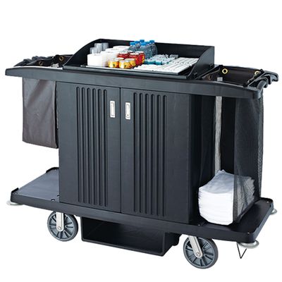 Customized Multi Purpose Hotel Service Trolley Maids Cart With 3-5 Removable Trays