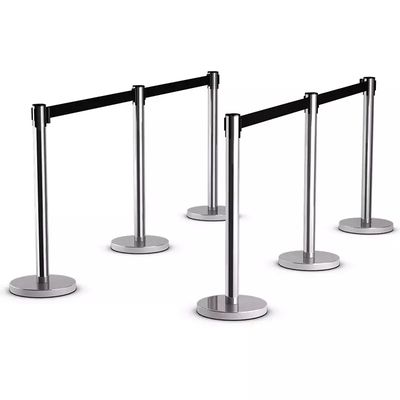 Retractable Stainless Steel Crowd Barrier Hotel Use Barricade Stand Stanchion Railing