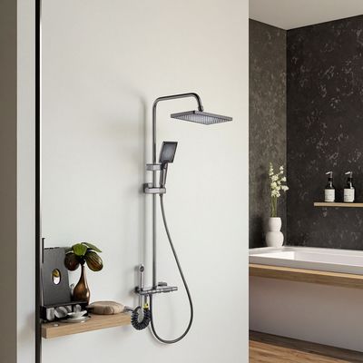 Luxury Stylish Wall Mounted Shower Set Unlimited Lift Design Hot And Cold Mixer