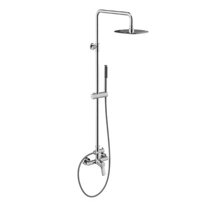 304 Stainless Steel Bathroom Shower Head Kits Wall Mount With Adjustable Handle