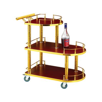 Custom Color Luxury Hotel Wine Trolley Hotel Catering Food Service Liquor Cart
