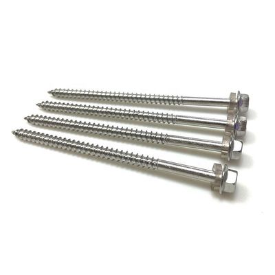 Hex Head Stainless Steel SS410 SS304 SS316 Self Tapping Screw With PVC Washer