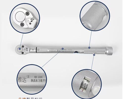 Chrome Vanadium Steel Calibrated Manual Torque Wrench Featuring Click Type Torque Release Locking Mechanism Perfect for Torque Measurement Tasks