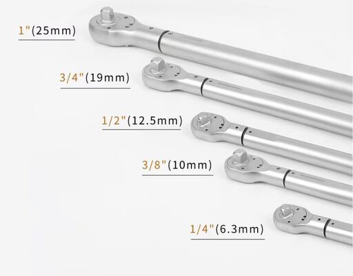 450 Mm Length Manual Torque Wrench 1 2 Inch Drive Dual Scale Metric Imperial 10 150 Nm Torque Range Durable Maintenance Tool
