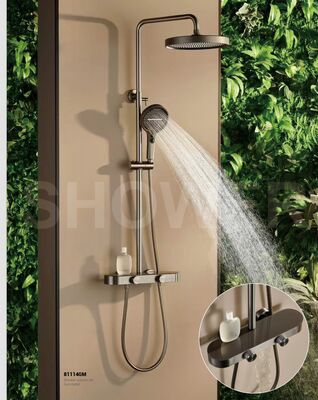 Silicone Anti Clog Nozzles Explosion Proof Bathroom Shower Head Rainfull Function Spray Modes 5 Engineered Apartment Long Lasting Performance