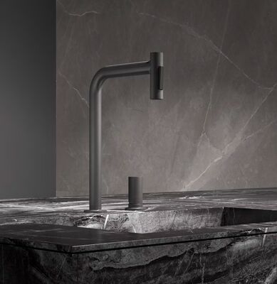 Corrosion Resistant Stainless Steel Faucet with Hot Cold Water Mixer and Deck Mounted Installation
