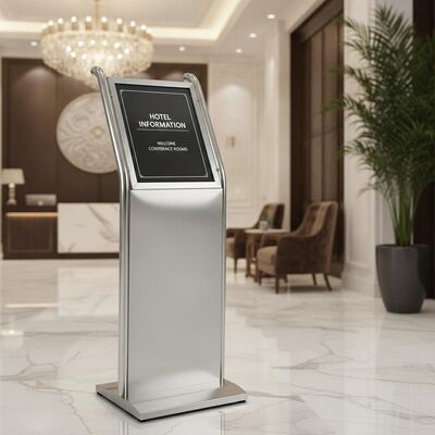 Strong Wear-resistant Hotel Sign Stand Silver Height 120 Cm Professional Appearance Enhances Guest Experience In Hotels