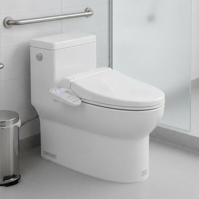 Floor Mounted Automated Smart Toilet Heated Seat Soft Close For Hospitals Clinics Medical Centers