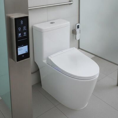 Smart Toilet Smart Flush Toilet Remote Control Side Panel For Sanitation Management In Public Corporate Restrooms
