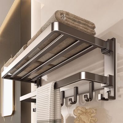 Wall Mountd Hotel Household Towel Rack High Grade Stainless Steel Bathroom Towel Rails