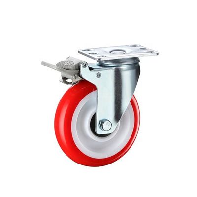 3 / 4 / 5 Inch PU Light Duty Ruedas Industrial Caster Wheel With Top Plate
