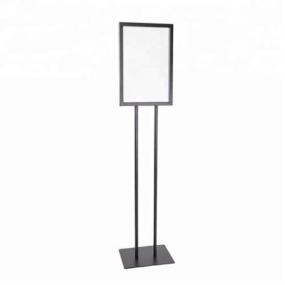 OEM Floor Standing Hotel Poster Display Stand Metal Bulletin Sign Holder Anti Corrosion
