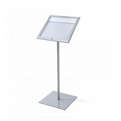 Personalized Polished Hotel Sign Stand Stainless Steel Poster Menu Display Holder