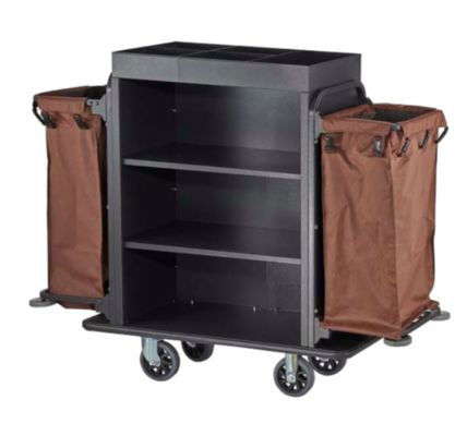 Flip Top Design Hotel Room Service Trolley Cart With Thickened Aluminum Castings