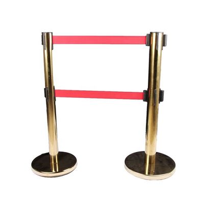 Hotel Queue Management Railing Stand Cafe Traffic Safety Fence With Retractable Belt