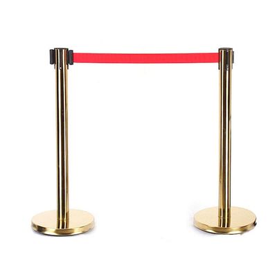 Stainless Steel Retractable Belt Barrier Stanchion Pole Crowd Control Rope Barrier