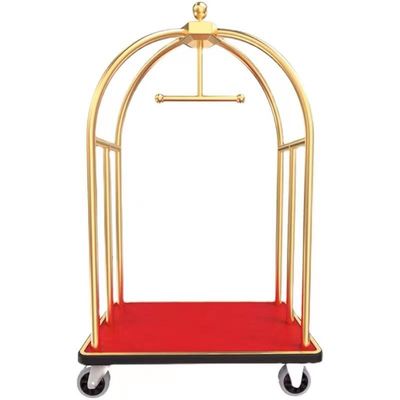 Metal Hotel Amenities Set Luxury Hotel Lobby Guest Luggage Cart 100-140cm Long