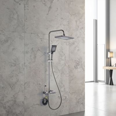 Custom Size Stainless Steel Bathroom Shower Head Set With Handheld Combo