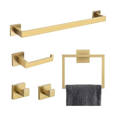 Wall Mountd Bathroom Hardware Accessories Stainless Steel Bathroom Towel Rack Set