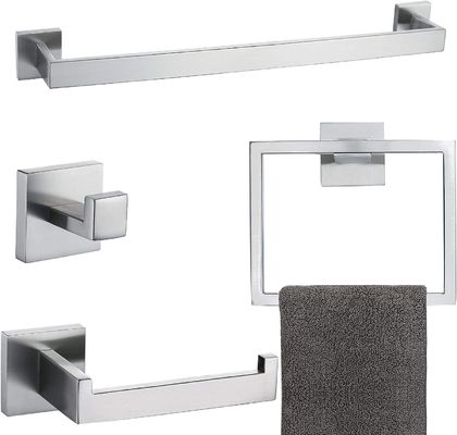 OEM Stainless Steel Bathroom Hardware Accessories Towel Rod Sets Corrosion Resistant