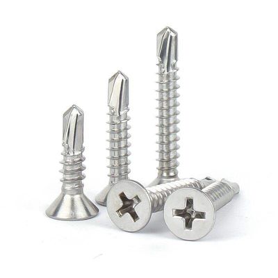 304SS Countersunk Self Drilling Screw 410 Cross Flat Head Self Tapping Dovetail Screw