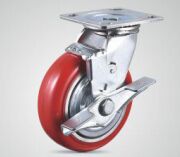 Heavy Duty Steel Frame Caster Wheels Smooth Treaded Versatile Industrial Mobility Components For Equipment And Machinery