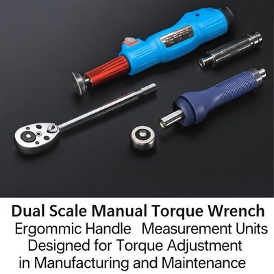 Dual Scale Manual Torque Wrench with 10-150 Nm Range and Ergonomic Non-slip Grip for Precision Torque Adjustment