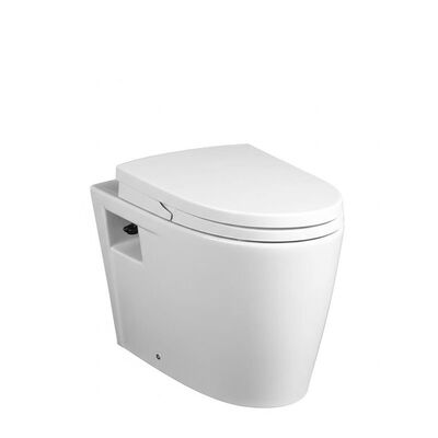 Automated Smart Toilet with Heated Seat, Soft Close, and S-Trap Drainage for Commercial Spaces