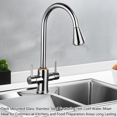 Corrosion Resistant Stainless Steel Faucet with Hot Cold Water Mixer and 0.5 to 5.0 Bar Operating Pressure for Deck Mounted Installation