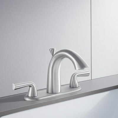 Deck Mounted Stainless Steel Bathroom Faucet with Corrosion-resistant Finish and 0.5 To 5.0 Bar Operating Pressure