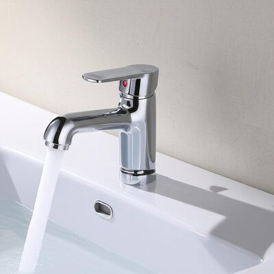 Corrosion-resistant Stainless Steel Bathroom Faucet with Hot Cold Water Mixer and Tool-Free Installation