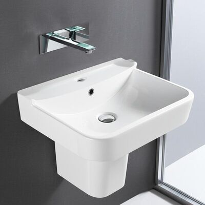 Polished Surface Bathroom Wash Basin with Glossy Finish for Countertop Installation