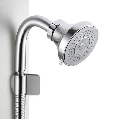 Stainless Steel Wall Mounted Bathroom Shower Head with Customizable Color and Rainfall Spray Modes
