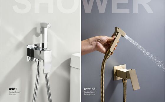 Wall Mounted Bathroom Shower Head with 2-3 Spray Modes, Customizable Color and Anti-Clog Nozzles for Hotels and Homes