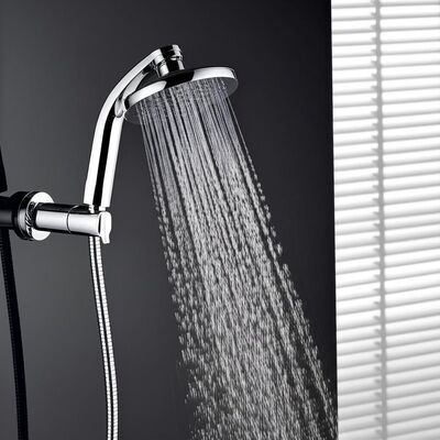 Stainless Steel Rainfall Shower Head with Anti-Clog Nozzles and 2-3 Spray Modes for Home or Hotel