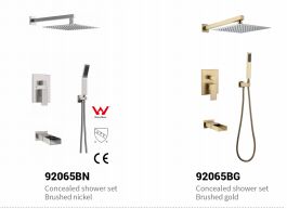 Wall-mounted Stainless Steel Handheld Bathroom Shower Head with 2-3 Spray Modes for Hotels and Homes