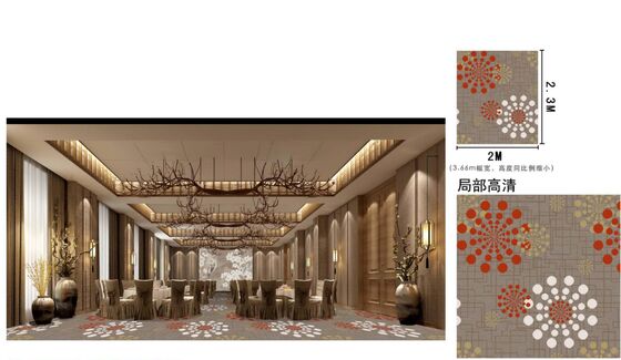 Customizable Stain Resistant Non-Slip Hotel Carpets for Commercial Hospitality Spaces