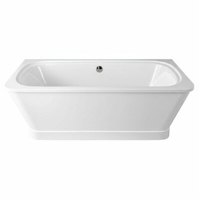 Glossy Surface Finish Freestanding Hotel Bathtub with Center Drain for Luxury Soaking