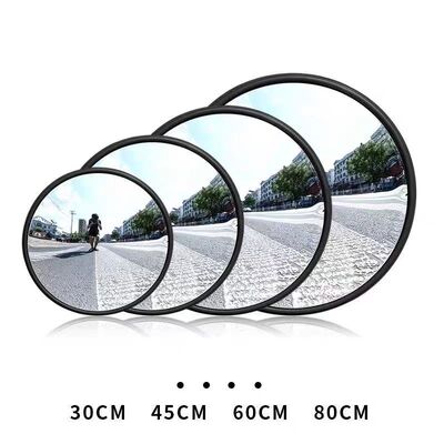 Customizable convex wide angle mirror 30cm 45cm 60cm 80cm Anti Crack PC Lens Blind Spot Safety For Parking Garage Warehouse Store Office Indoor Outdoor