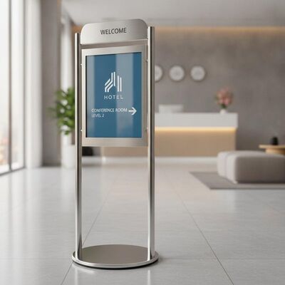 Indoor Hotel Sign Display Stand Height 120 Cm Professional Appearance For Hotels Restaurants Events