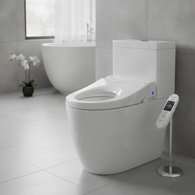 Automatic Self Cleaning Nozzle Bathroom Smart Toilet Remote Control And Side Panel For Smart Toilet Experience